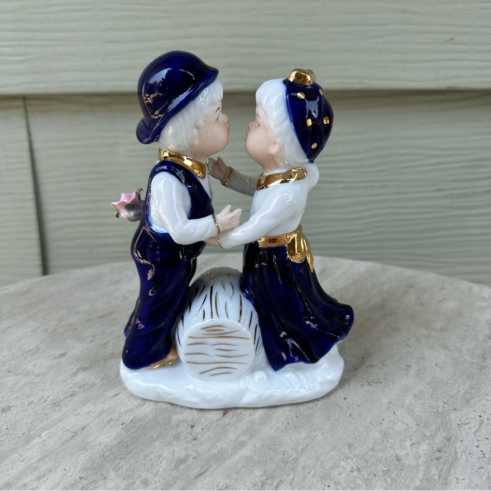 Vintage Porcelain Boy Girl Handmade Figure NWOT